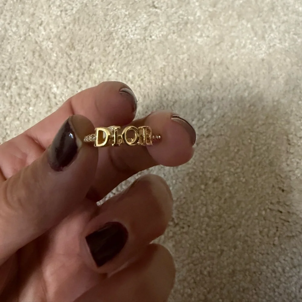 Dior Gold Logo Ring for Women - Picture 1 of 7
